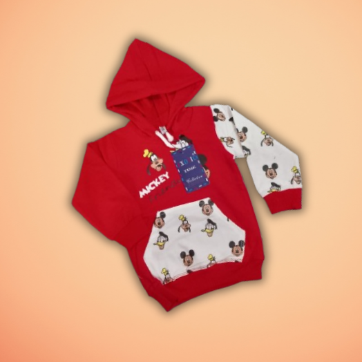 Red and White baba Hoodie