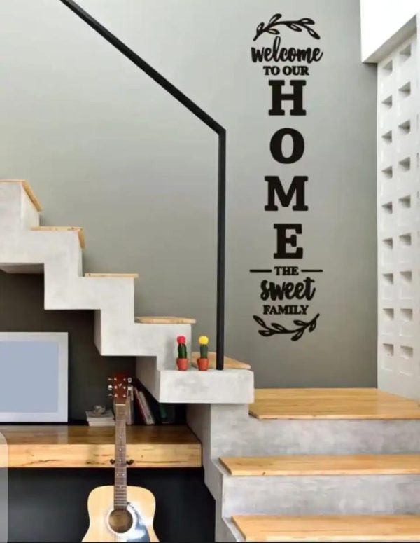 3d Wall Art “welcome To Our Home The Sweet Family” Wall Decoration For Home Office Dorm